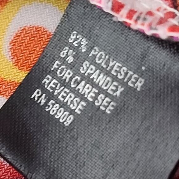 Alex Marie Bright Vibrant Pink Orange Medallion Boho Career Shell Tank Top - Picture 7 of 8